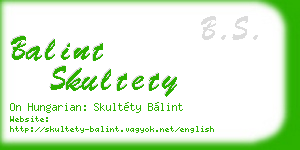 balint skultety business card